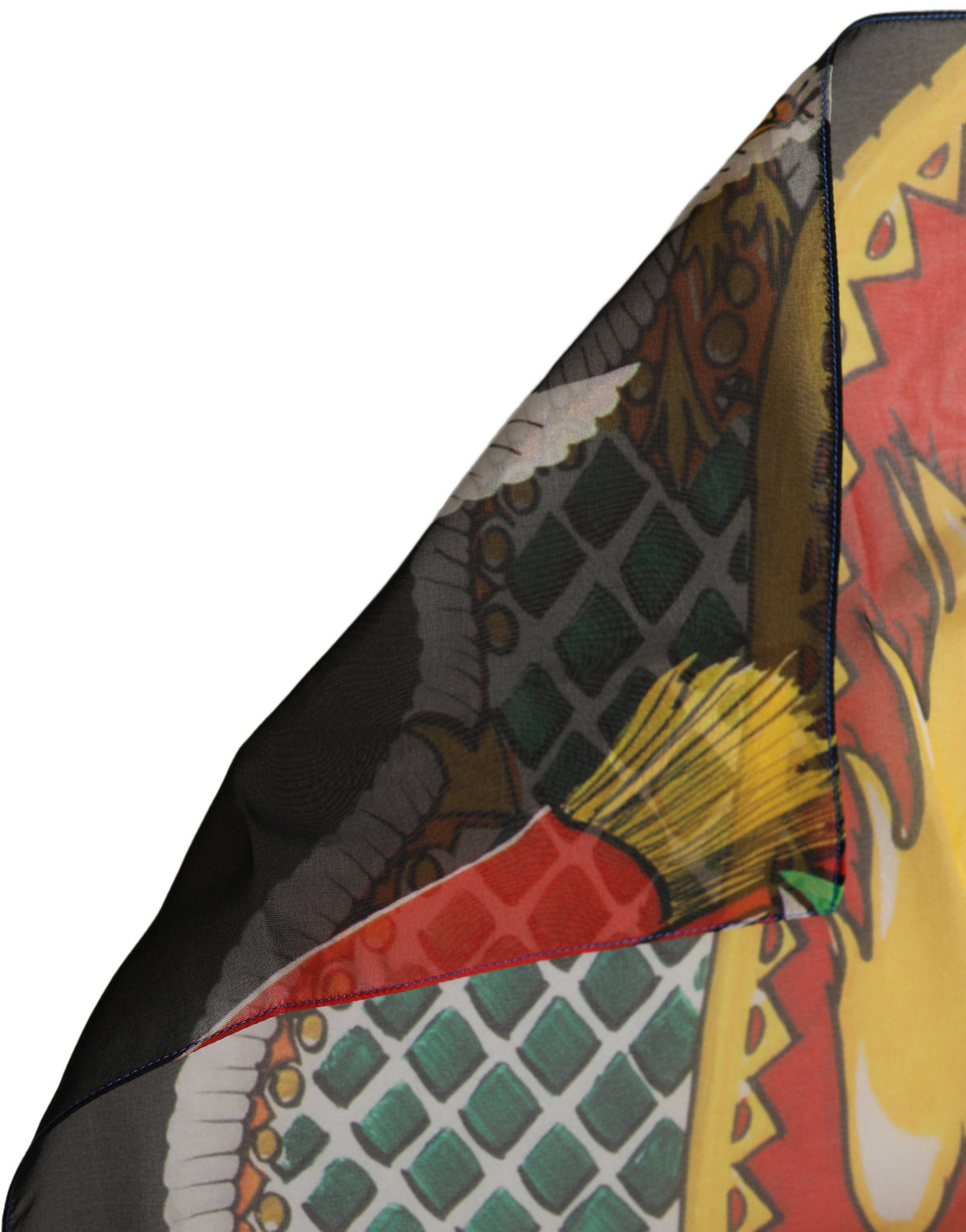Dolce & Gabbana Multicolor Seiden Foulard im Quadrat mit Print