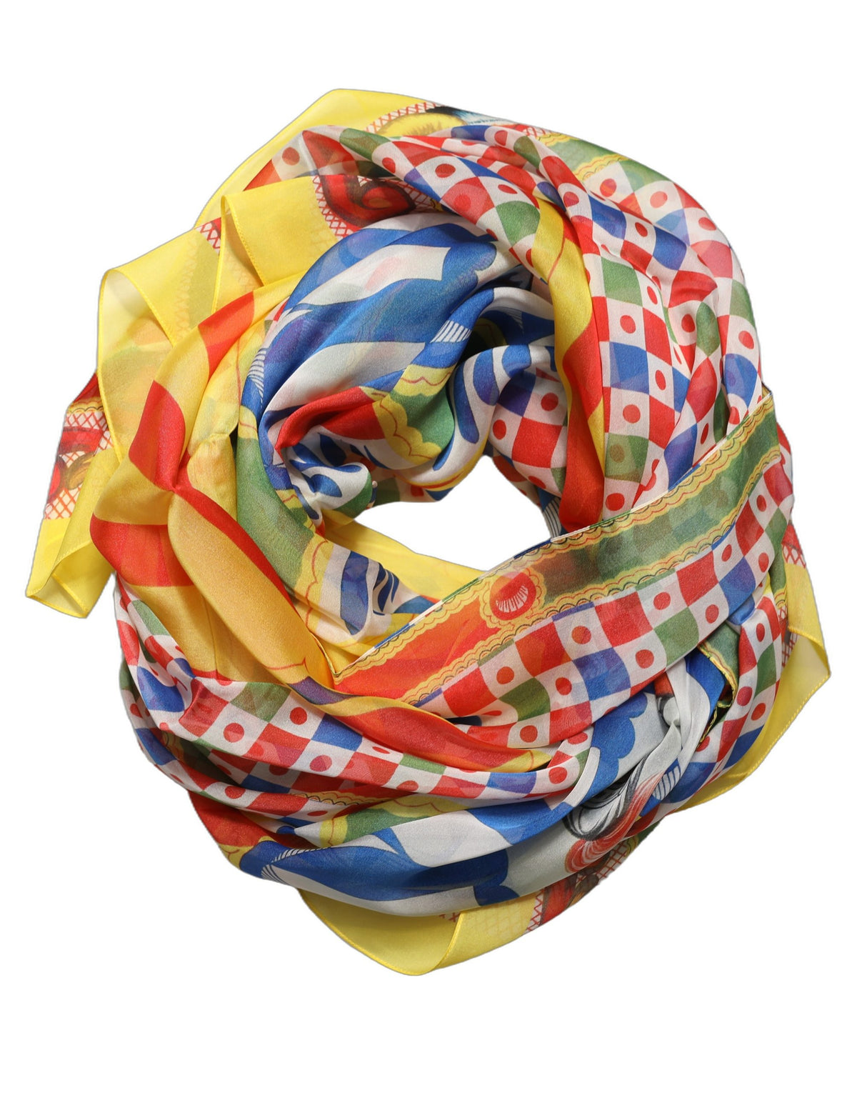 Dolce & Gabbana Seidenschal Carretto Print in Multicolor