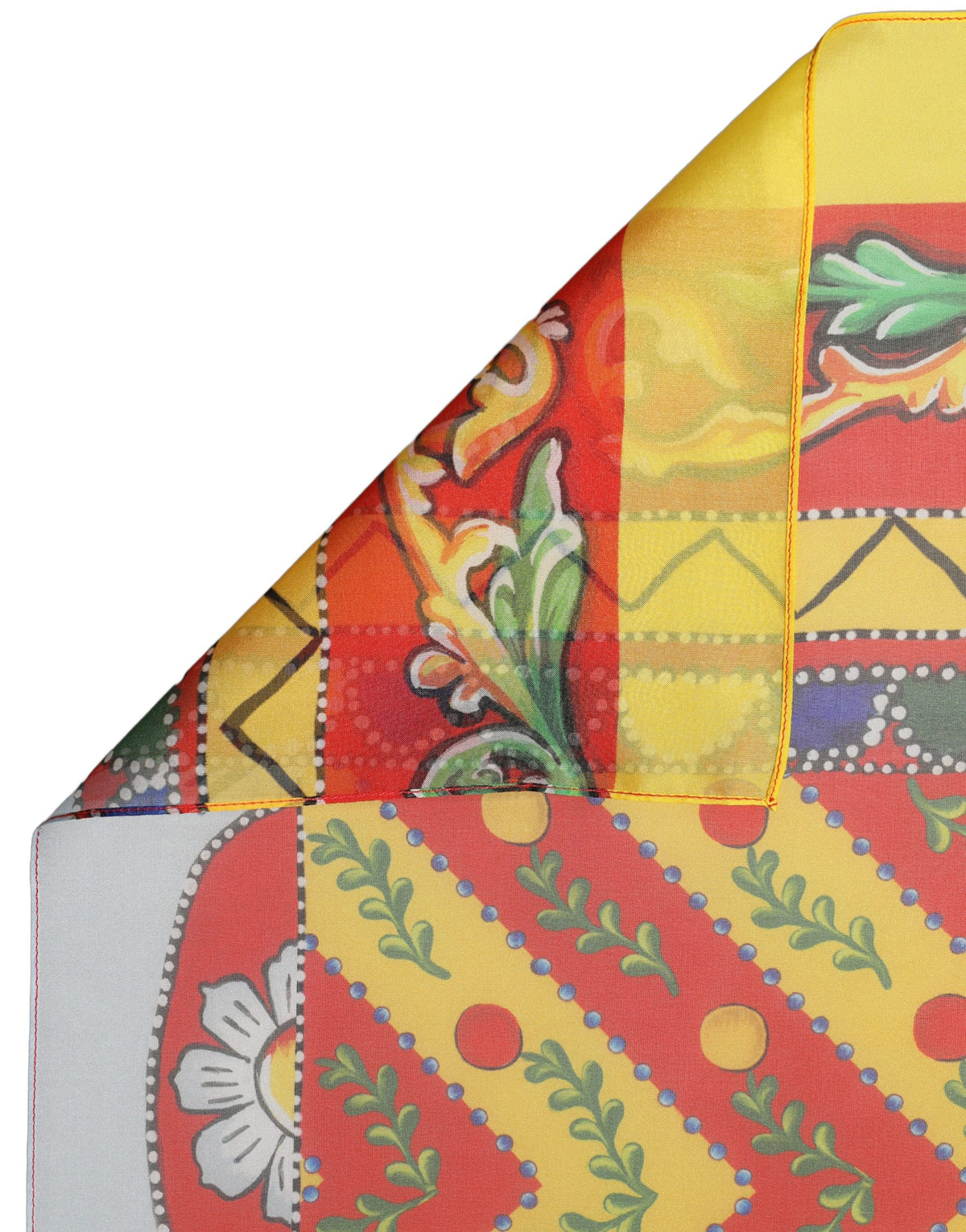 Dolce & Gabbana Multicolor Seiden Foulard im Quadrat mit Print
