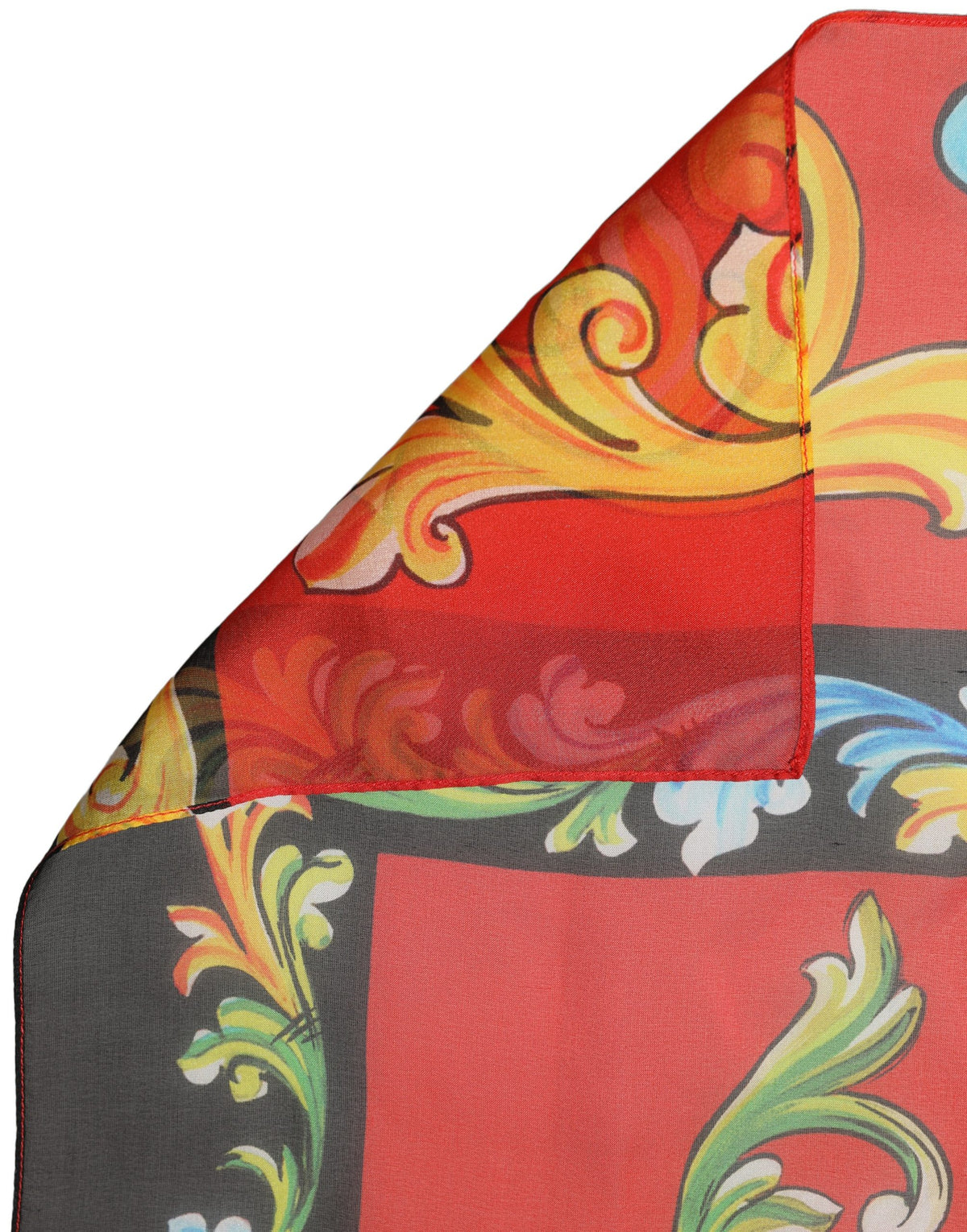 Dolce & Gabbana Multicolor Seiden Foulard im Quadrat mit Print