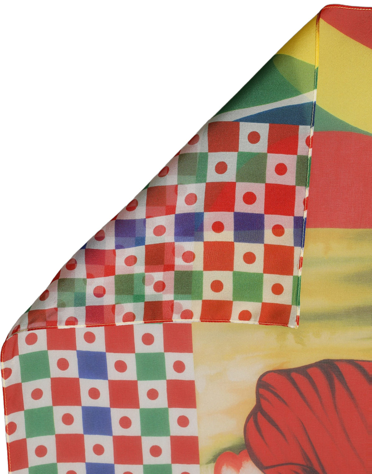 Dolce & Gabbana Multicolor Seiden Foulard im Quadrat mit Print