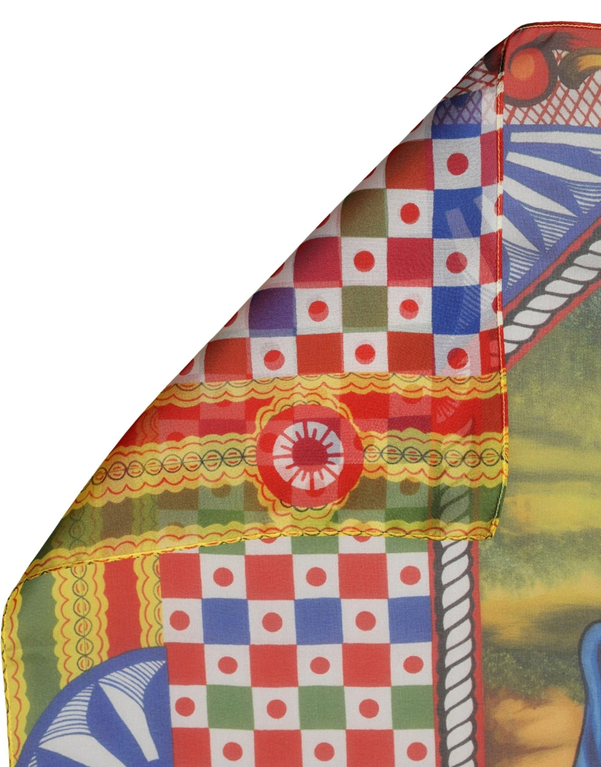 Dolce & Gabbana Multicolor Seiden Foulard im Quadrat mit Print
