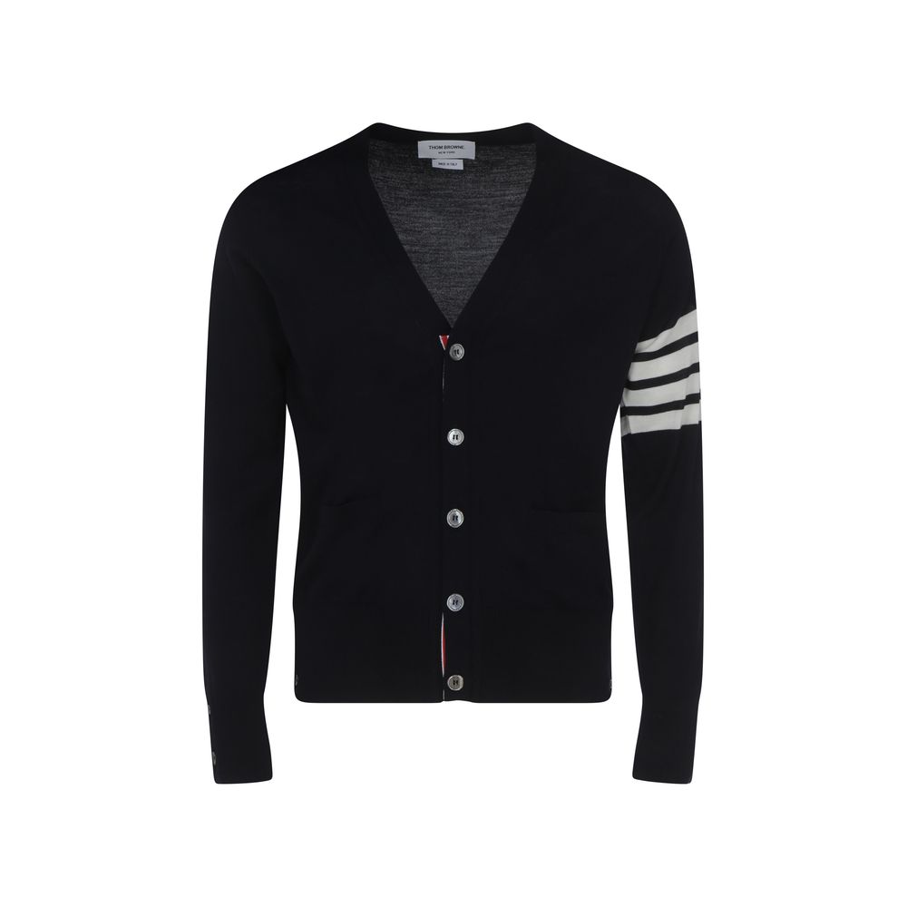 Thom Browne Blauer Wollcardigan Oves Aries