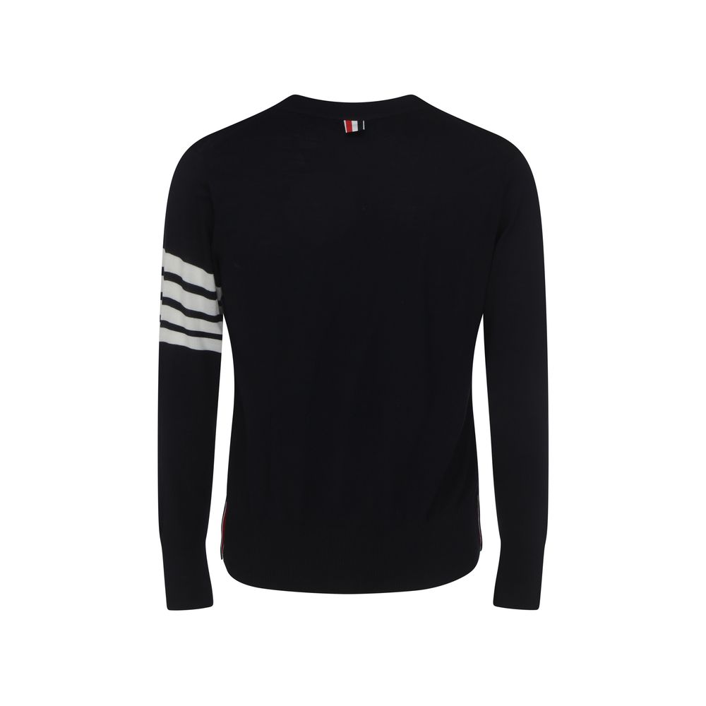 Thom Browne Blauer Wollcardigan Oves Aries