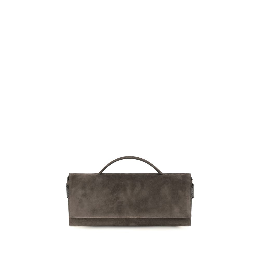 Brunello Cucinelli Braune Wildleder-Kupplungstasche