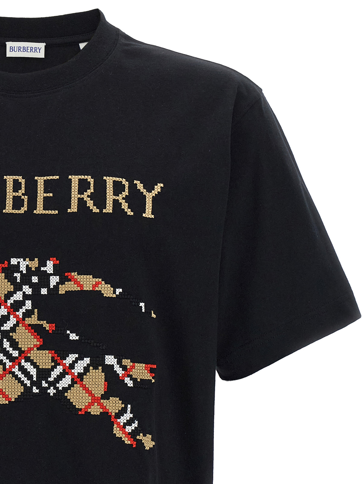 Burberry Schwarzes Baumwoll-T-Shirt