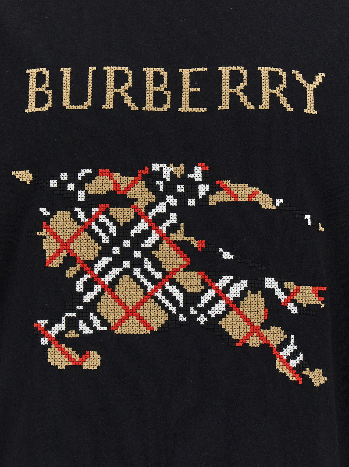Burberry Schwarzes Baumwoll-T-Shirt
