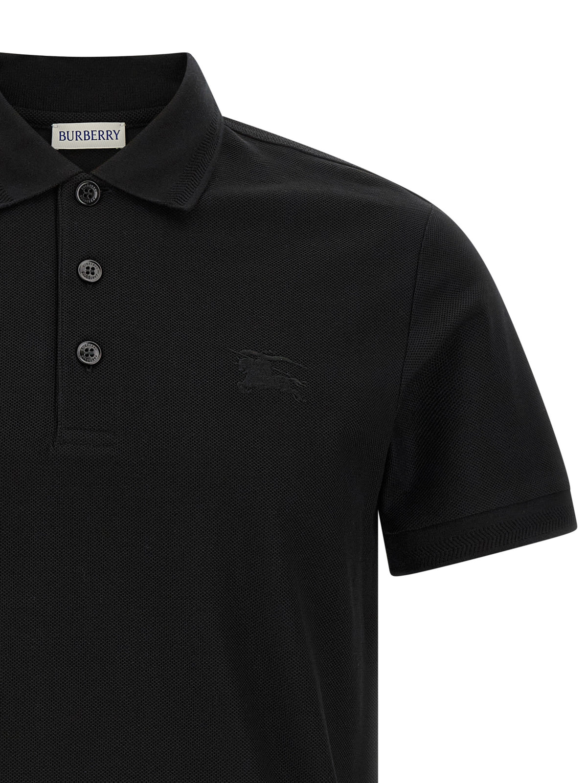 Burberry Schwarzes Baumwoll-Poloshirt