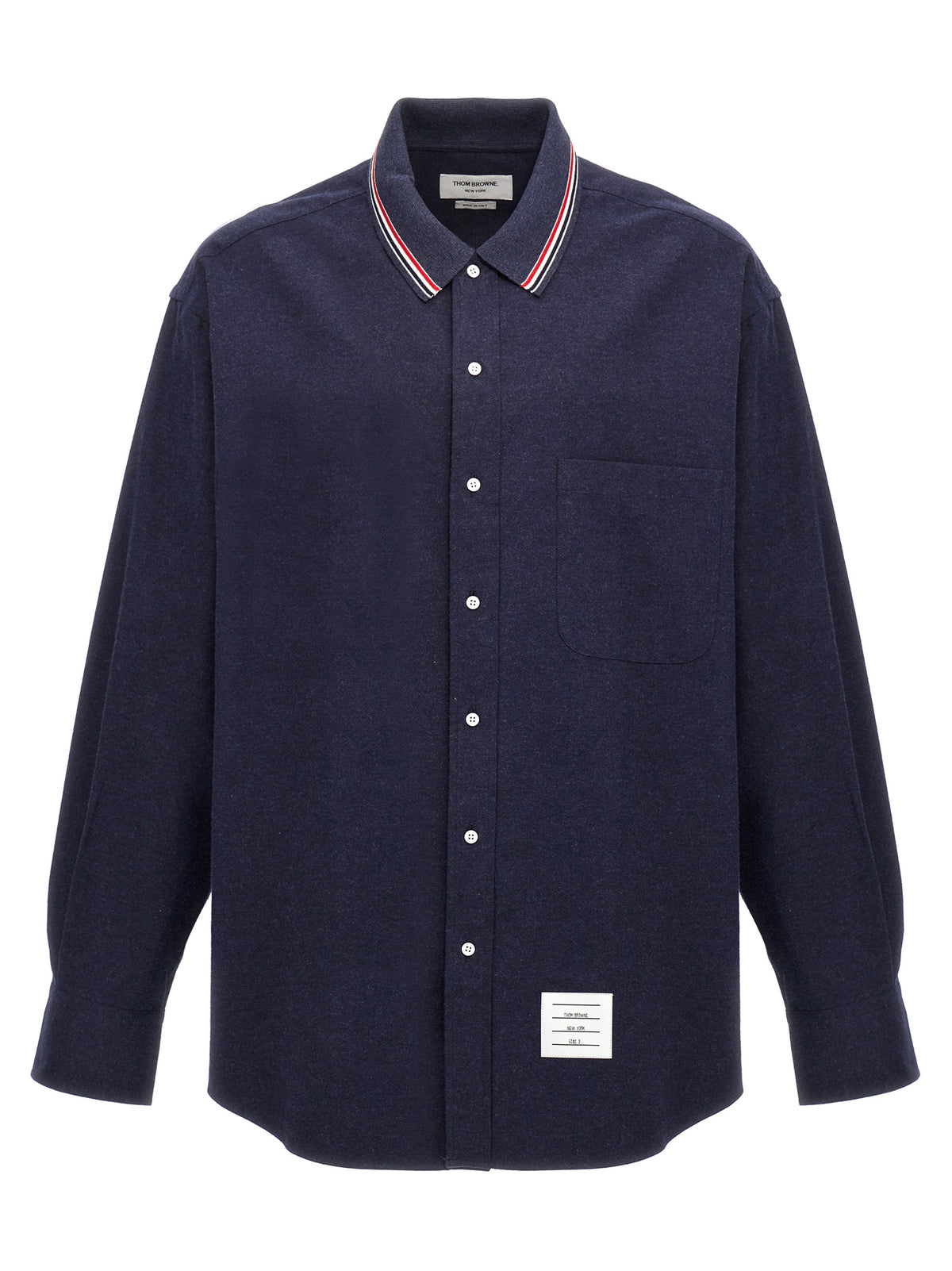 Thom Browne Blaue Baumwollbluse
