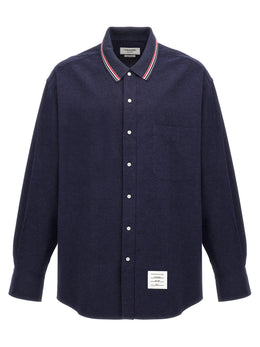 Thom Browne Blaue Baumwollbluse