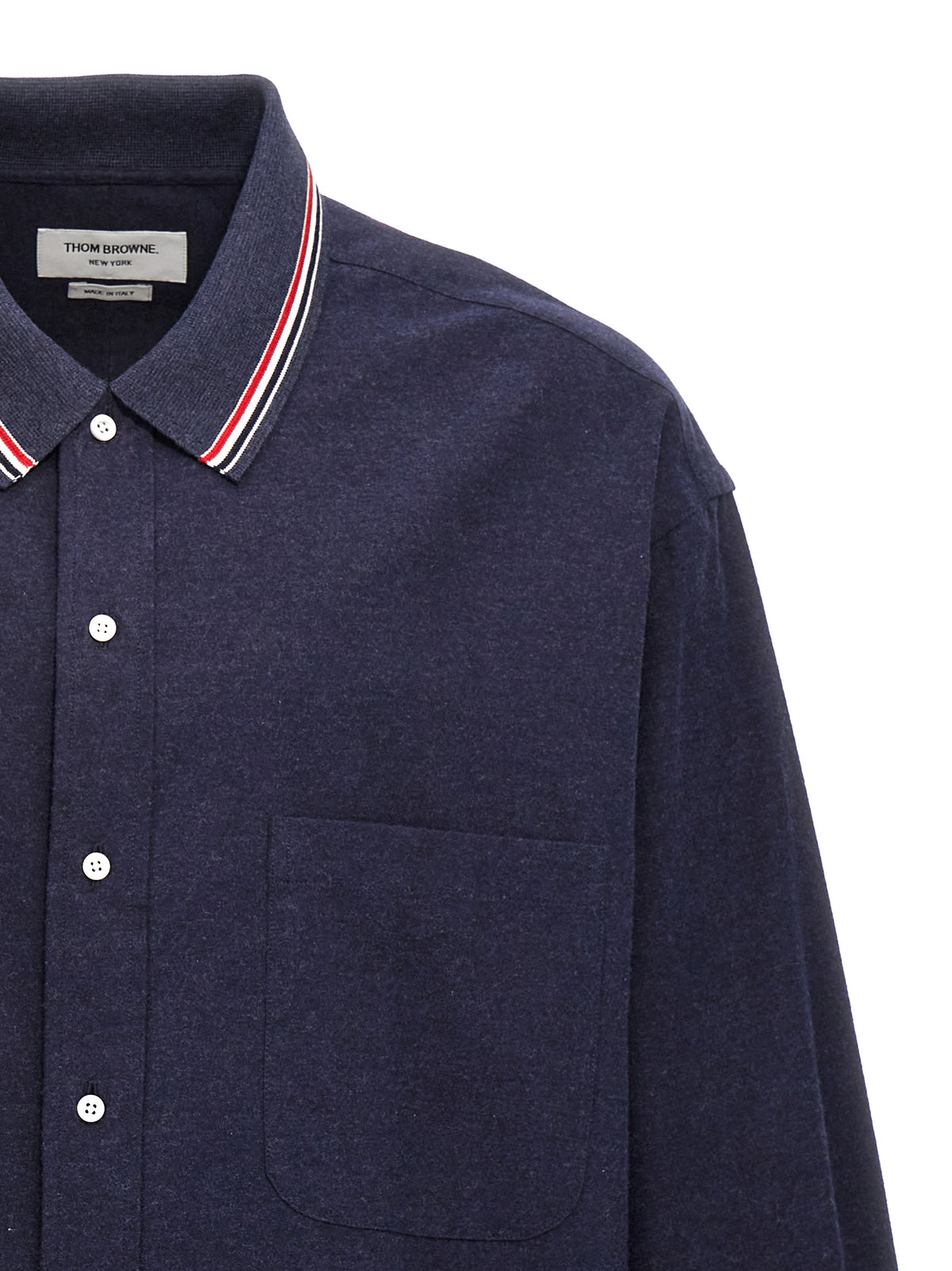 Thom Browne Blaue Baumwollbluse