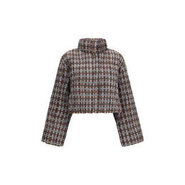 Gongdid Design Braune Daunenjacke in voller Länge aus Gänsedaunen