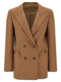 Blazé Milano Mantel aus reiner Schurwolle in Beige