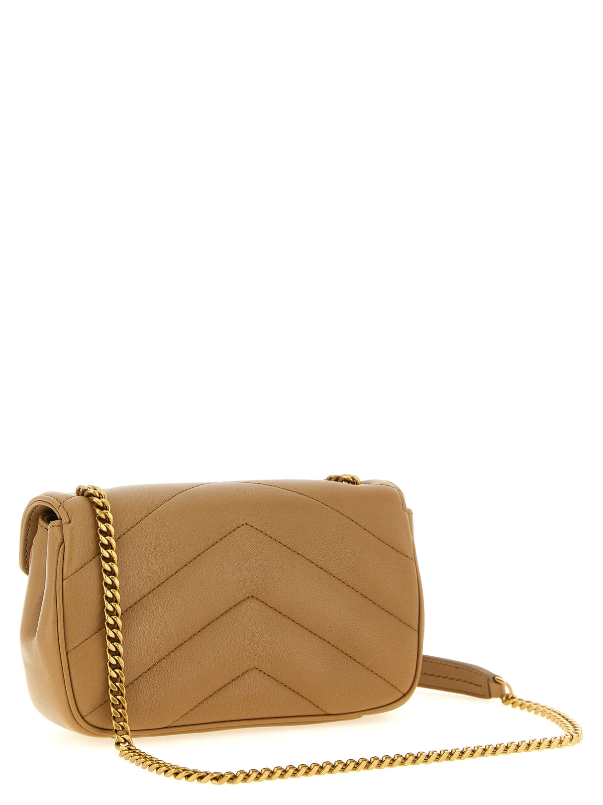 Saint Laurent Beige Lammleder Crossbody Bag
