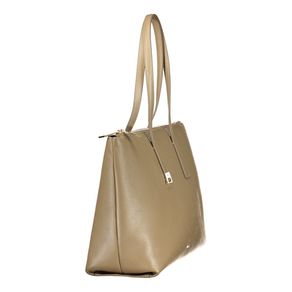 Furla Grüne Lederhandtasche