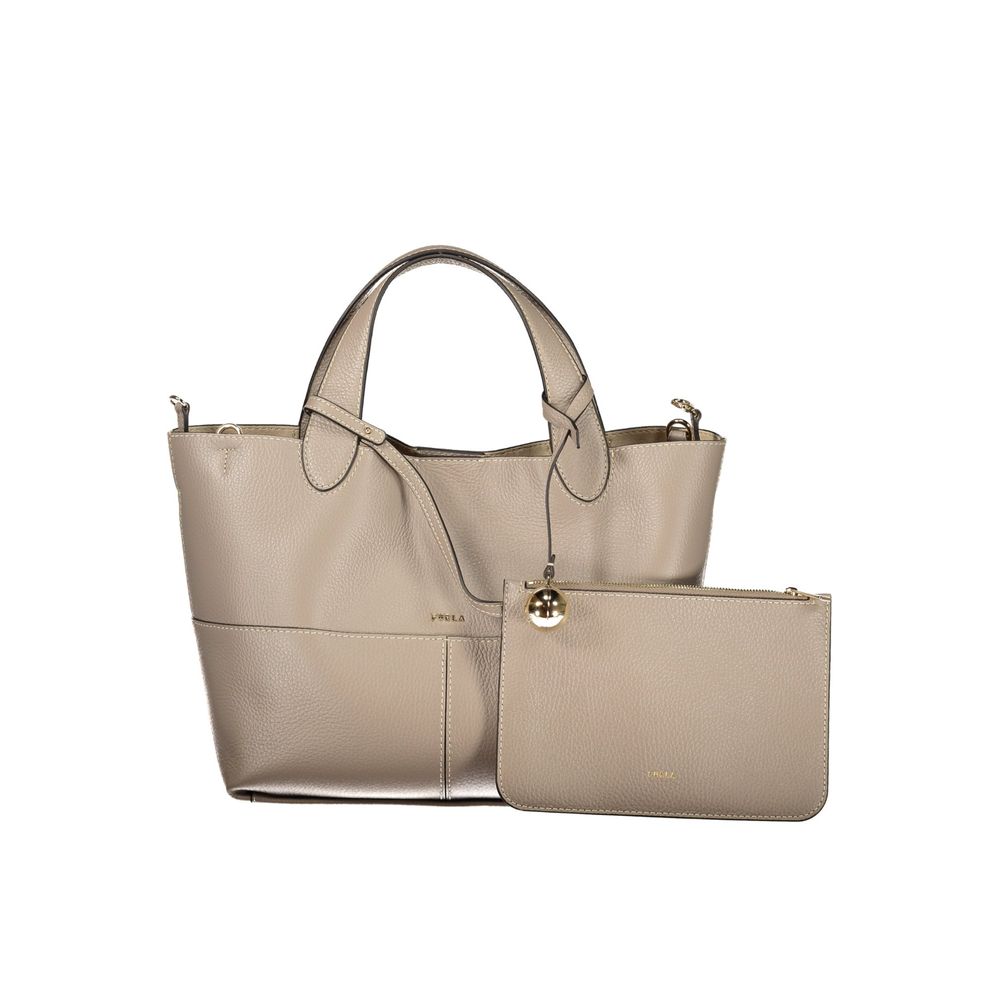 Furla Graue Lederhandtasche