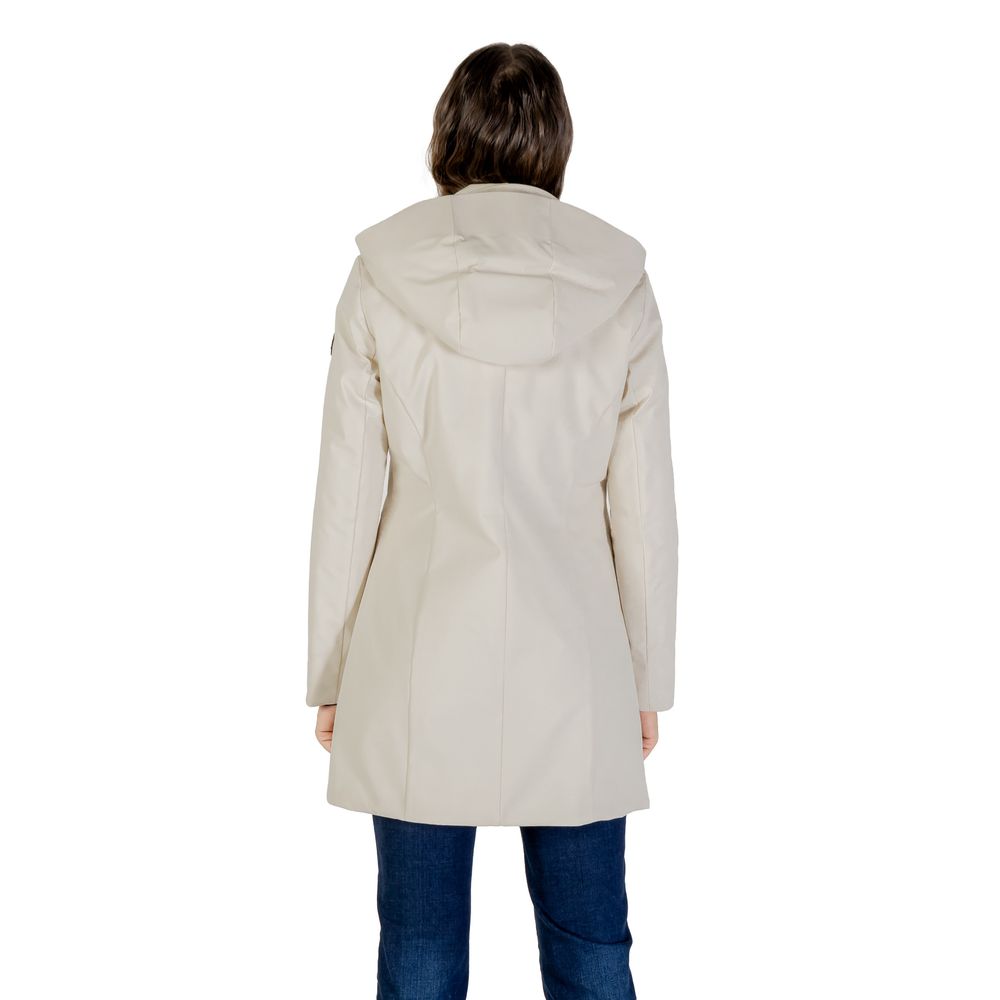 Peuterey Cremefarbener Parka aus Polyamid