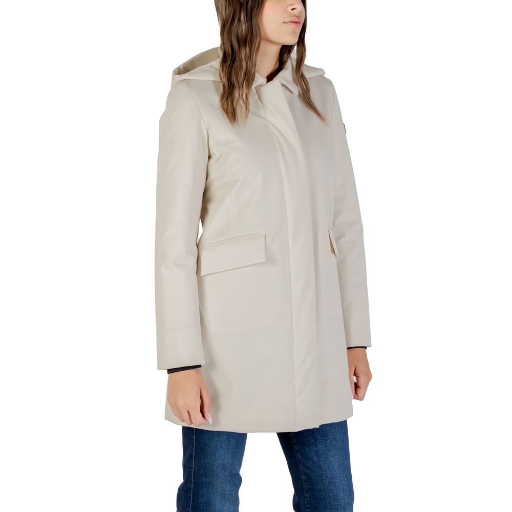 Peuterey Cremefarbener Parka aus Polyamid