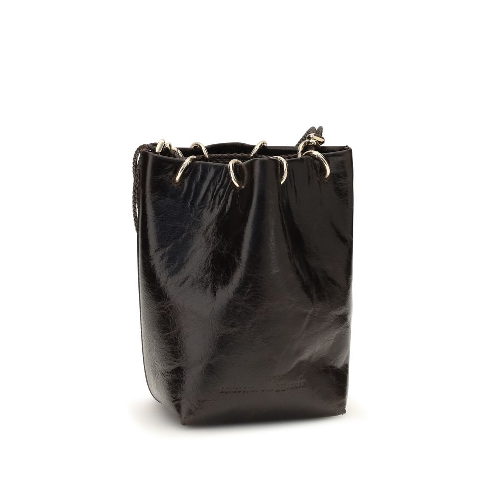 Benedetta Bruzziches Schwarze Kalbsleder Bos Taurus Bucket Bag