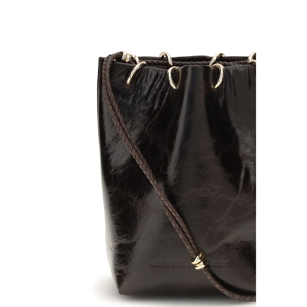 Benedetta Bruzziches Schwarze Kalbsleder Bos Taurus Bucket Bag