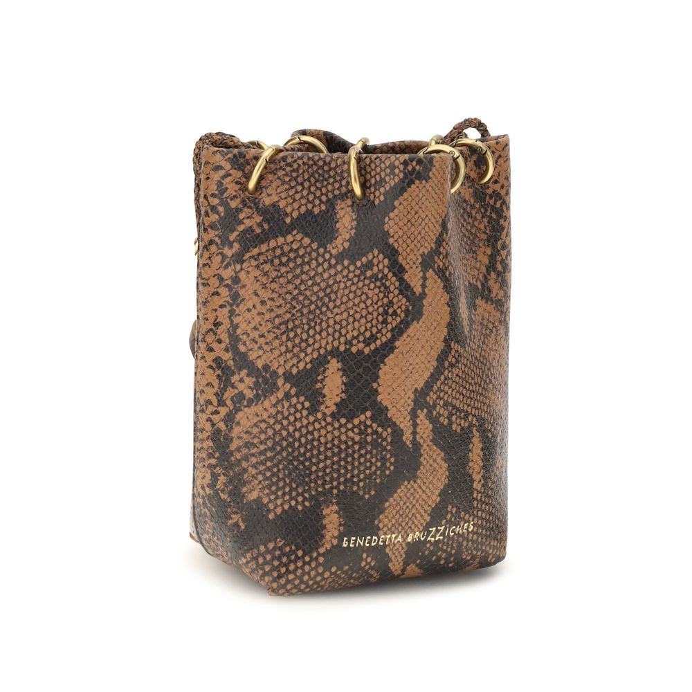 Benedetta Bruzziches Braune Kalbsleder Bos Taurus Bucket Bag