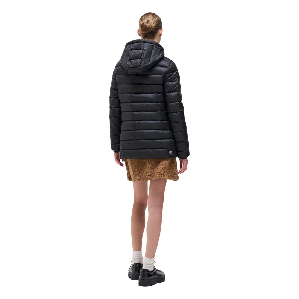 Colmar Originals Schwarze Polyamid-Jacke in voller Länge