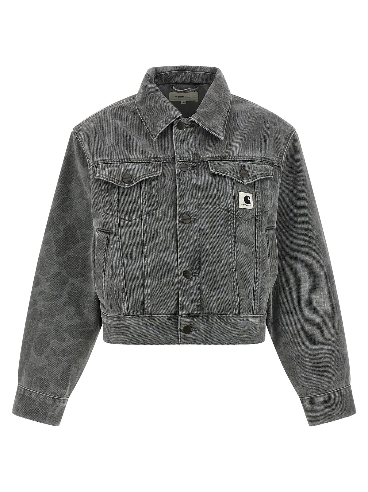 Carhartt Wip Graue Jeansjacke aus Bio-Baumwolle