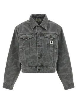 Carhartt Wip Graue Jeansjacke aus Bio-Baumwolle