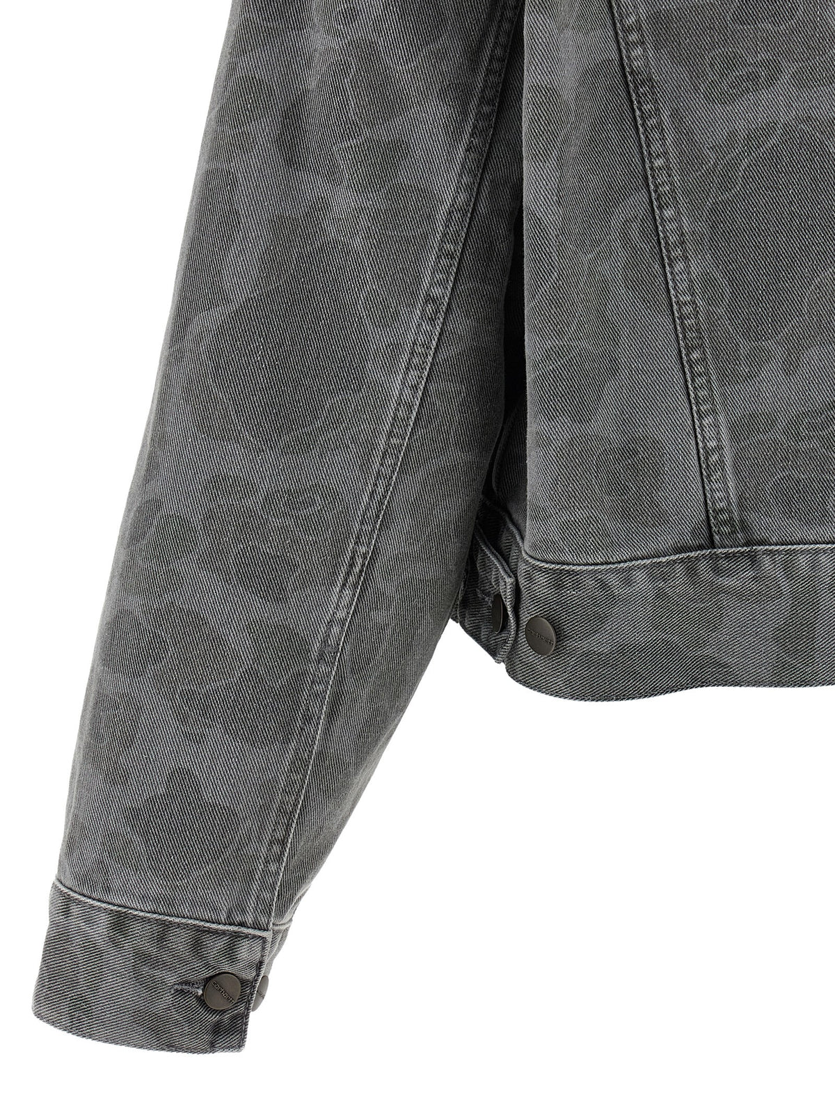 Carhartt Wip Graue Jeansjacke aus Bio-Baumwolle