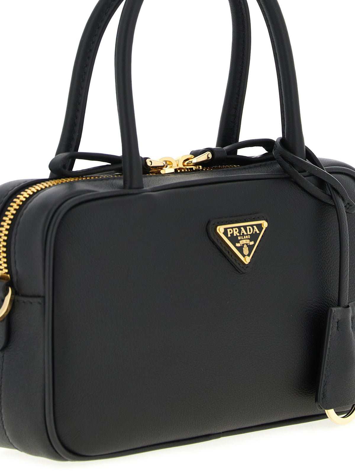 Prada Schwarze Kalbsleder-Handtasche