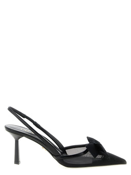 Prada Schwarze Pumps aus Polyamid mit mittlerem Absatz