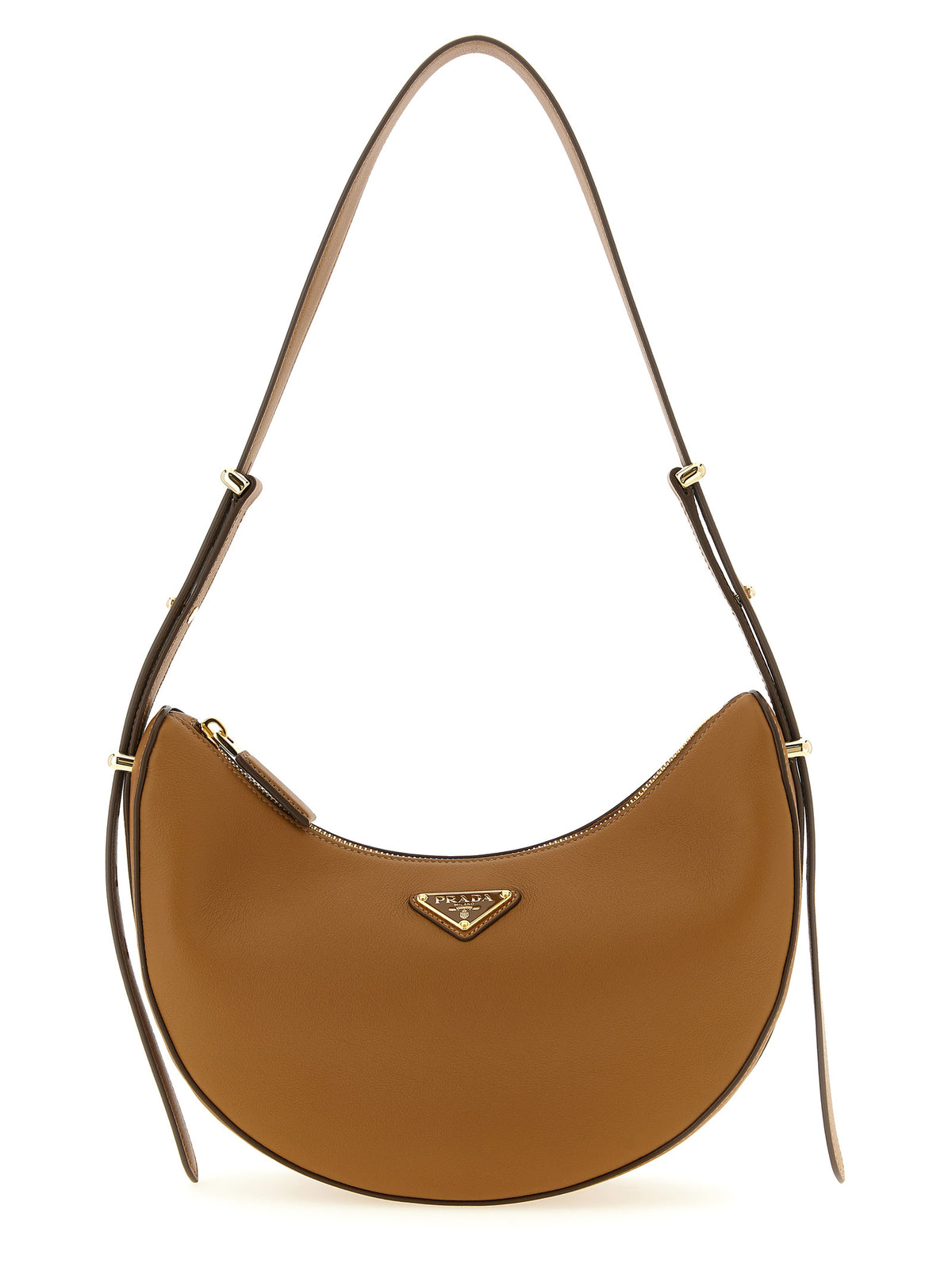 Prada Braunes Kalbsleder Damen Crossbody Tasche
