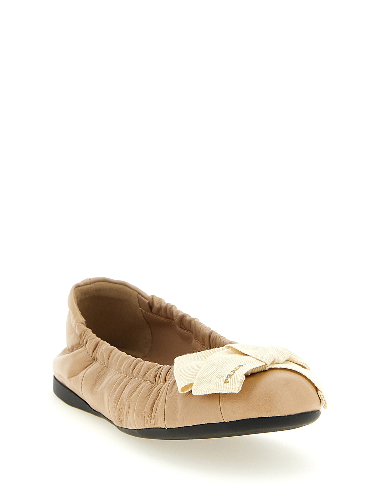 Prada Beige Kalbsleder Ballerinas