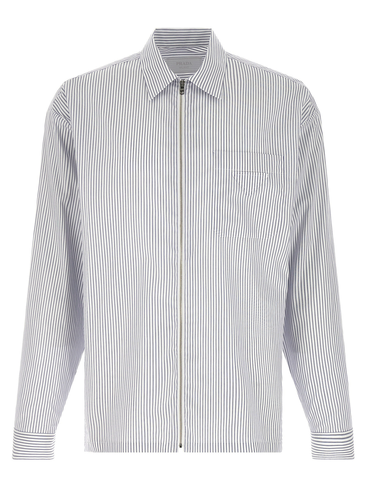Prada Blaue Baumwollbluse
