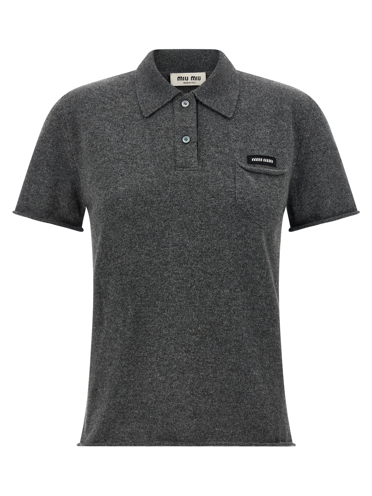 Miu Miu Graues Kaschmir-Poloshirt