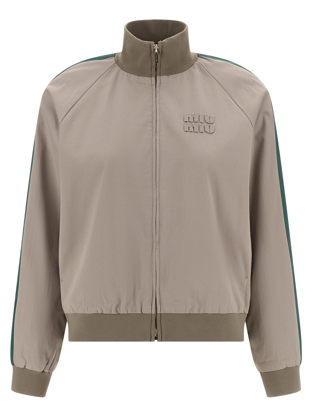 Miu Miu Grauer Bomber aus Baumwolle