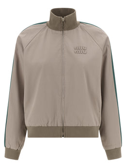 Miu Miu Grauer Bomber aus Baumwolle