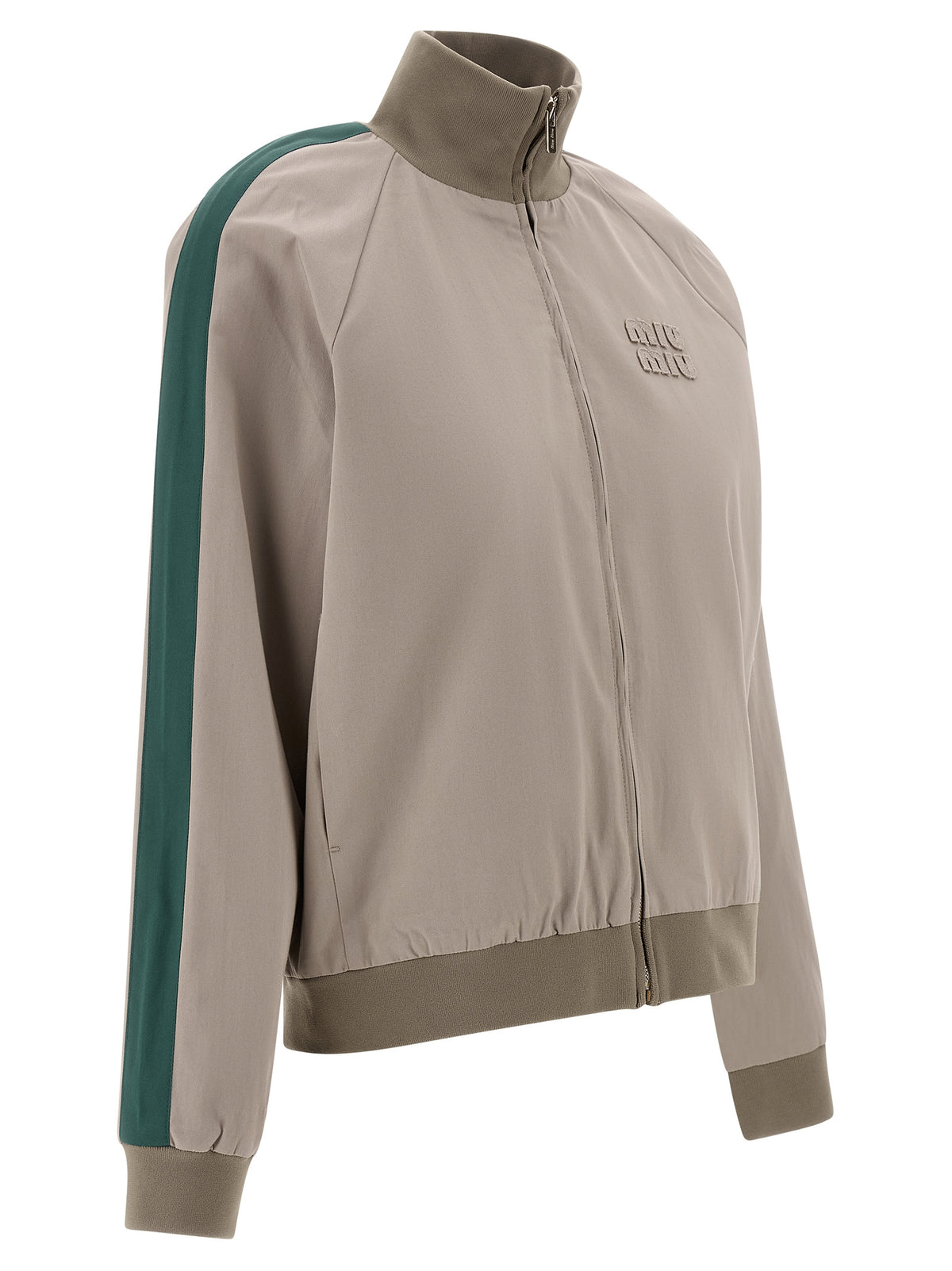 Miu Miu Grauer Bomber aus Baumwolle