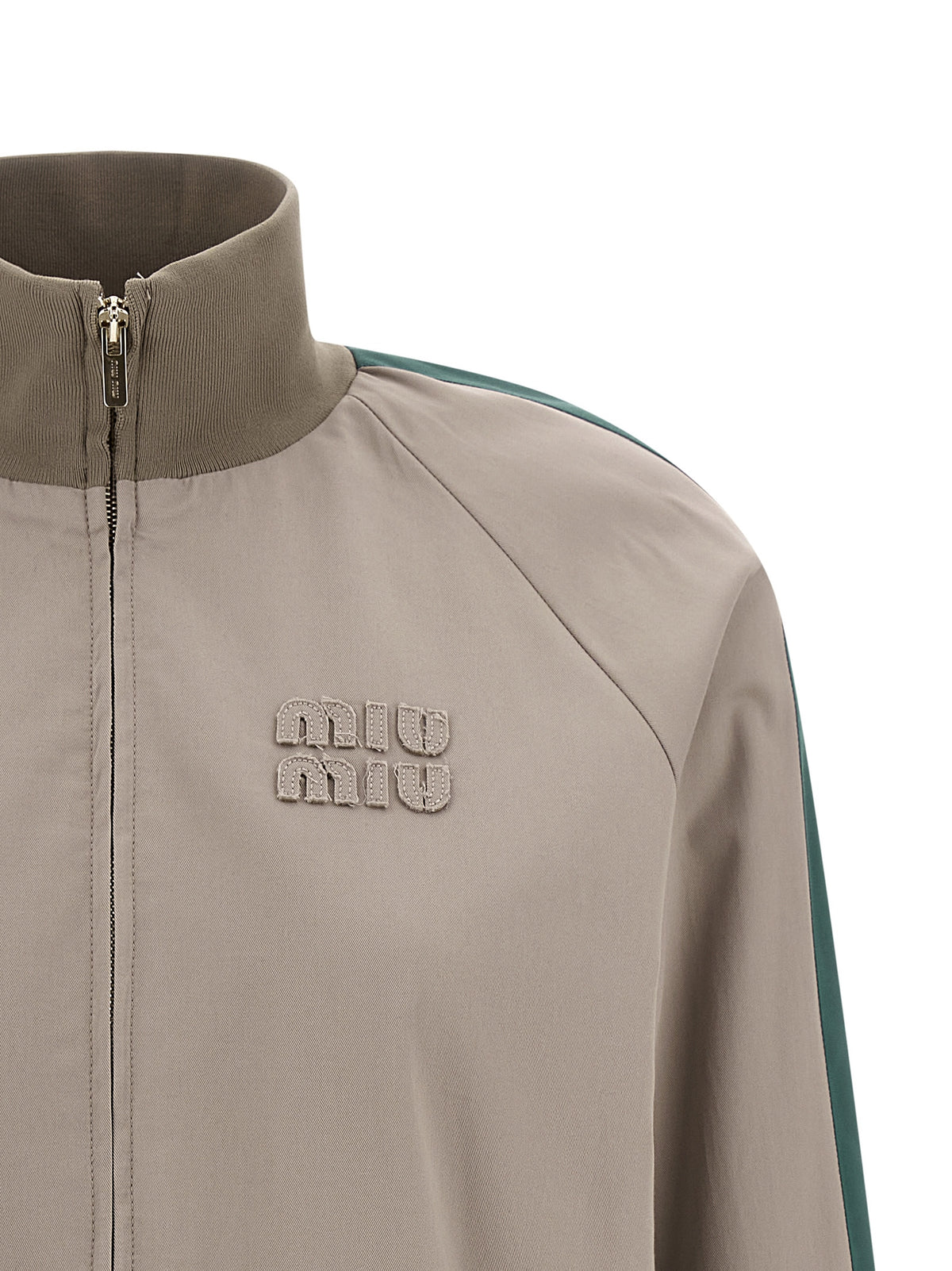 Miu Miu Grauer Bomber aus Baumwolle