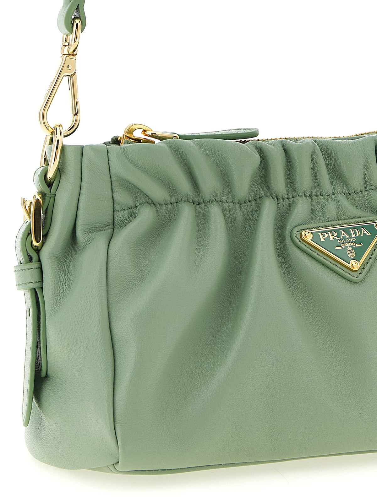 Prada Schultertasche aus zweifarbigem Lammleder