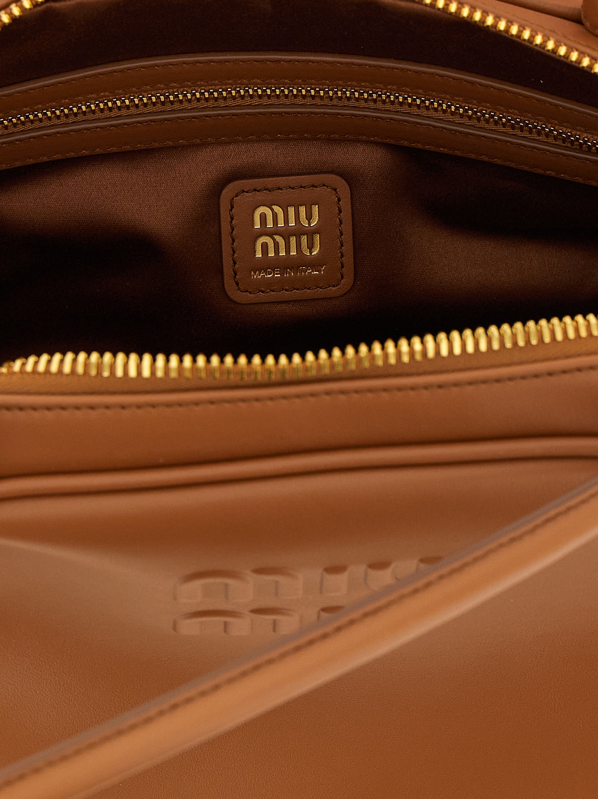 Miu Miu Braunes Kalbsleder Damen Crossbody Tasche