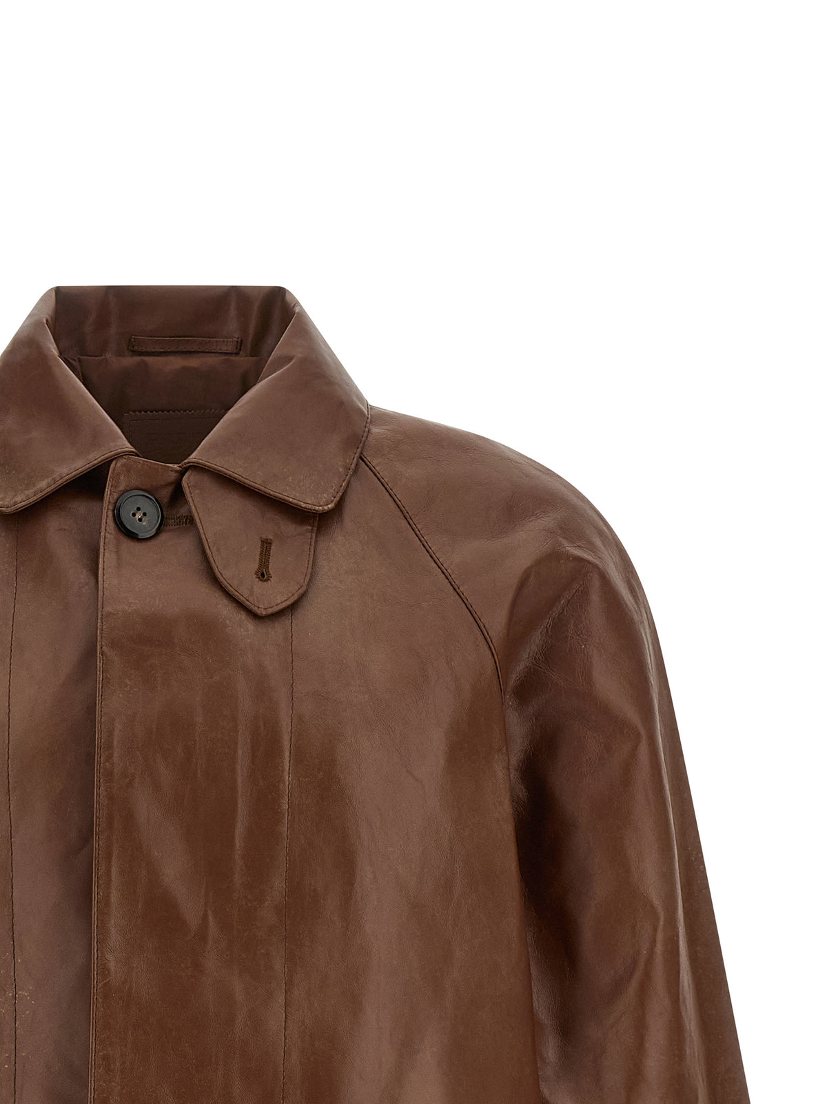 Prada Braune Kalbslederjacke