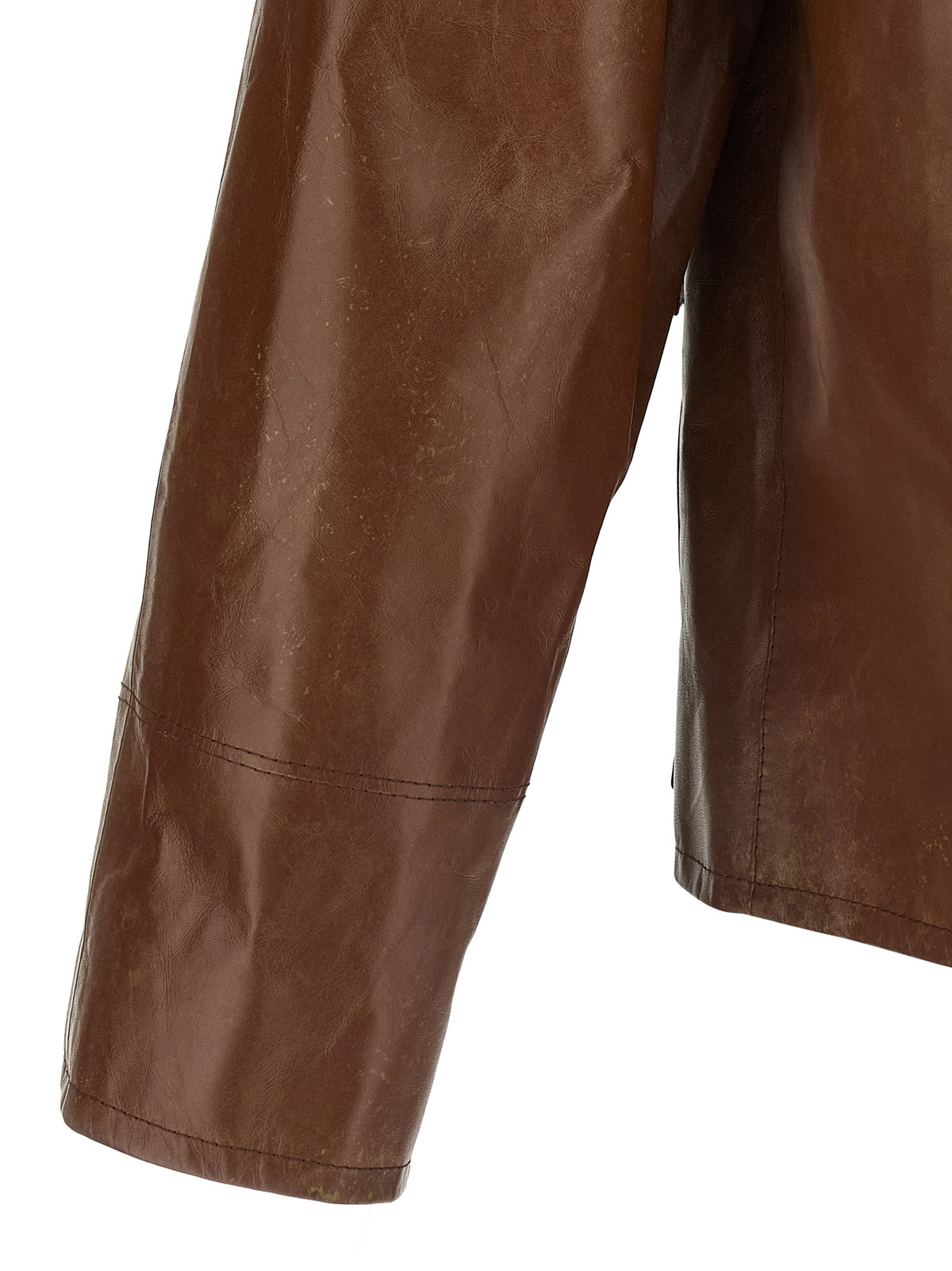 Prada Braune Kalbslederjacke