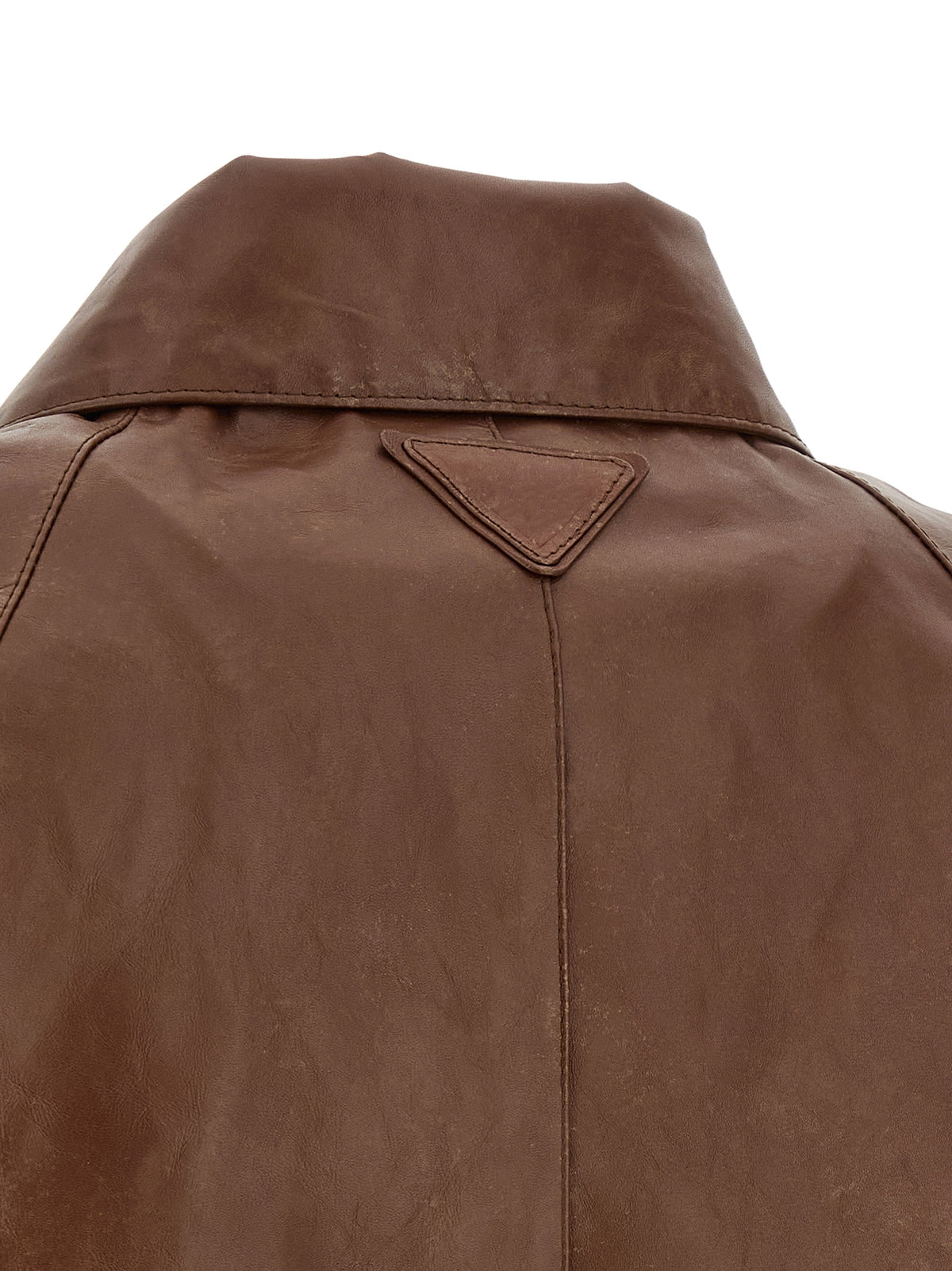 Prada Braune Kalbslederjacke