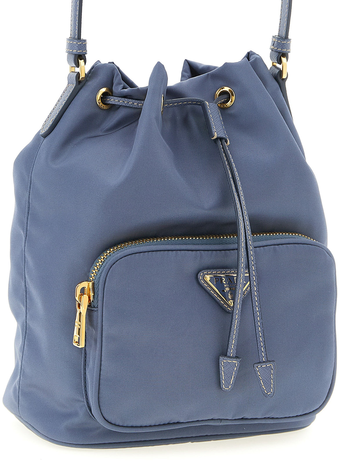 Prada Blaue Handtasche aus recyceltem Polyamid