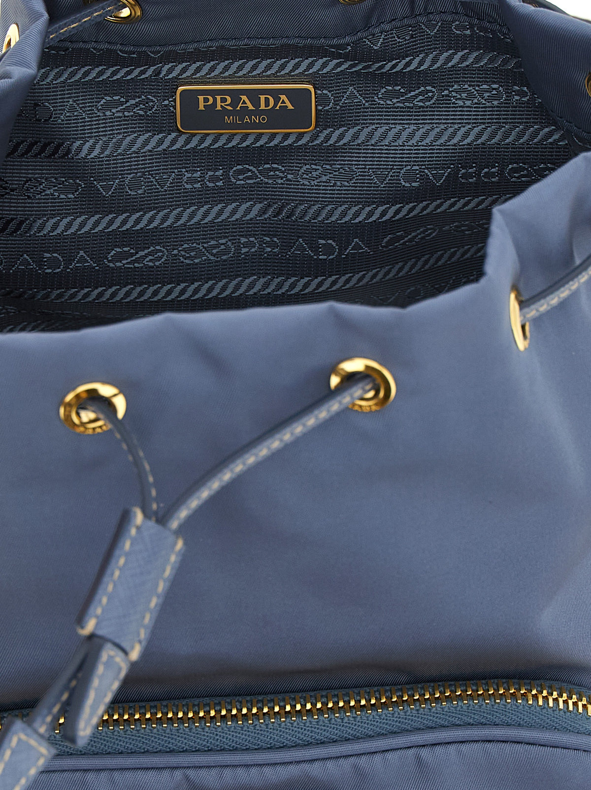 Prada Blaue Handtasche aus recyceltem Polyamid