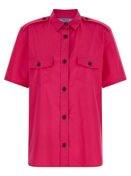 Prada Fuchsia Baumwollbluse