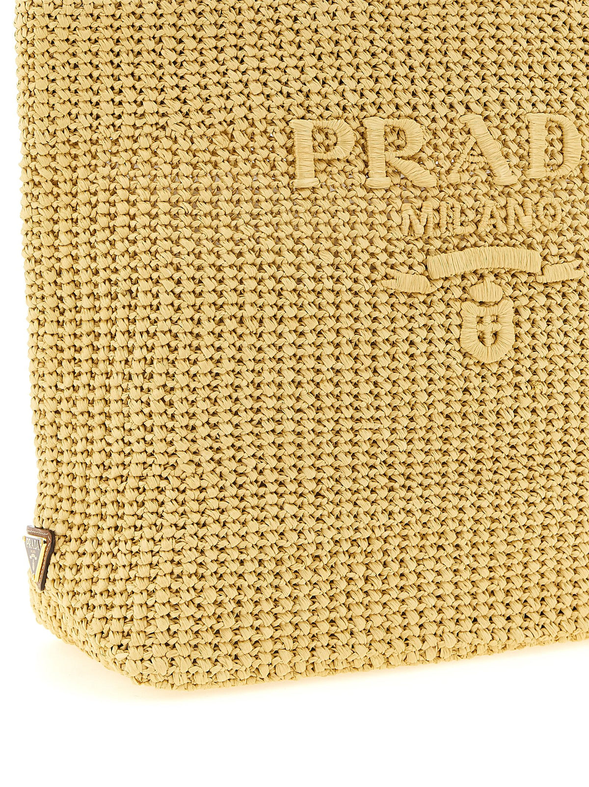 Prada Beige Raffia Shopper