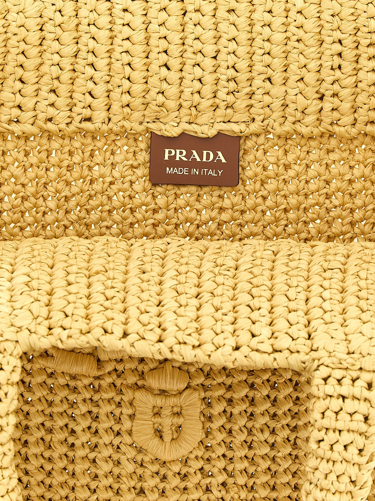 Prada Beige Raffia Shopper