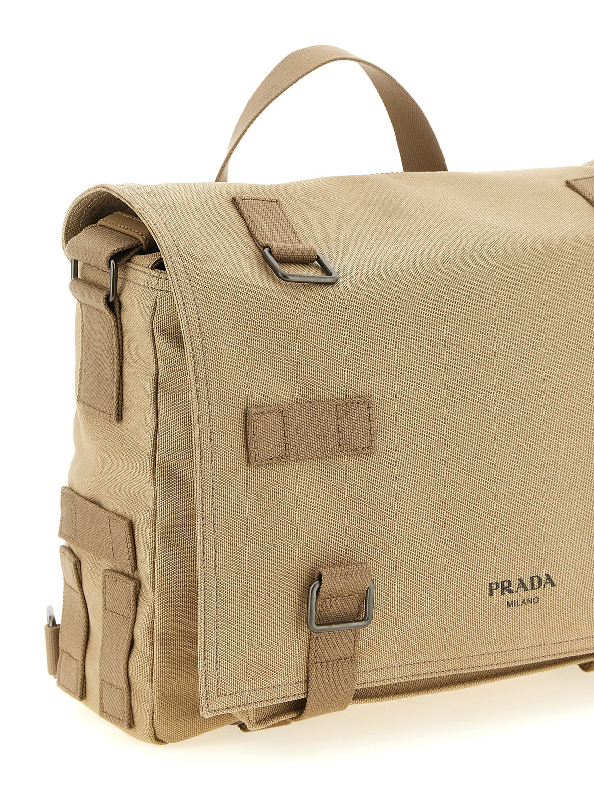 Prada Beige Baumwoll Umhängetasche
